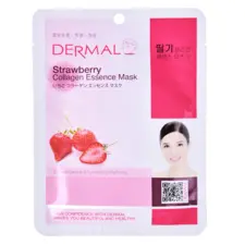 Sheet Refining Mask DERMAL Collagen Essence Strawberry